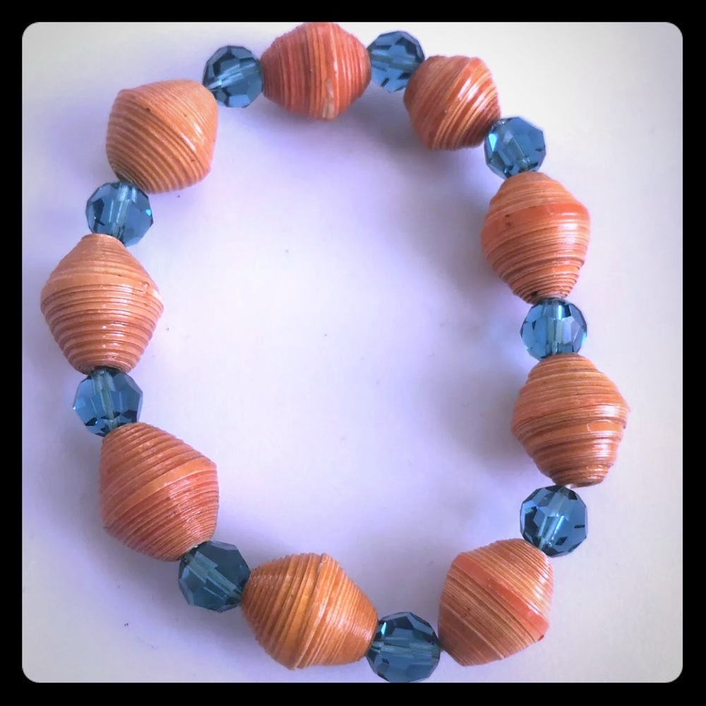 Rwanda Beads of Hope paper bead bracelet